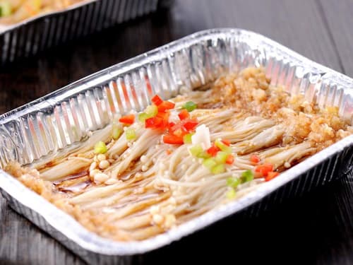 固原锡纸烤金针菇